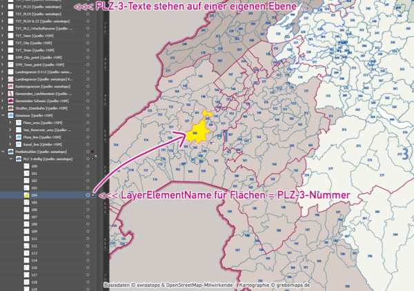 Schweiz Vektorkarte Postleitzahlen PLZ-1-2-3-4-6 Kantone Gemeinden, Postleitzahlen-Karte Schweiz, Karte PLZ Schweiz, PLZ-Karte Schweiz, Karte Postleitzahlen Schweiz, Landkarte PLZ Schweiz, Vektorkarte PLZ Schweiz, vector map, ai, download, editierbar