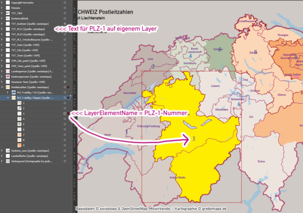 Schweiz Vektorkarte Postleitzahlen PLZ-1-4 Kantone, Karte Postleitzahlen Schweiz Vektor, vector map switzerland, Karte PLZ Schweiz, PLZ-Karte Schweiz, AI, download, editierbar, Illustrator, PLZ-Karte Schweiz AI für Illustrator