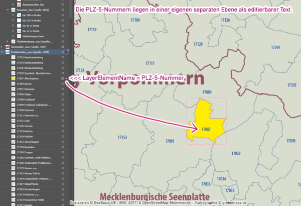 Mecklenburg-Vorpommern Vektorkarte Landkreise Gemeinden Postleitzahlen PLZ-5, Landkarte Mecklenburg-Vorpommern, Kartengrafik Mecklenburg-Vorpommern, Vektorkarte Mecklenburg-Vorpommern, vector map Mecklenburg-Vorpommern, Karte Meck-Pomm, Karte MV, Karte Postleitzahlen, AI, download, editierbar, Karte Mecklenburg-Vorpommern für Illustrator