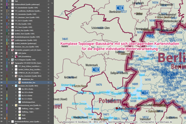 Brandenburg Berlin Vektorkarte Landkreise Gemeinden Postleitzahlen PLZ-5, Landkarte Brandenburg Berlin, Kartengrafik Brandenburg Berlin, vector map Brandenburg Berlin, Vektorkarte Brandenburg Berlin, AI, download, editierbar, Karte Brandenburg Berlin für Illustrator, Karte Postleitzahlen Brandenburg Berlin, Karte PLZ 5-stellig Brandenburg Berlin