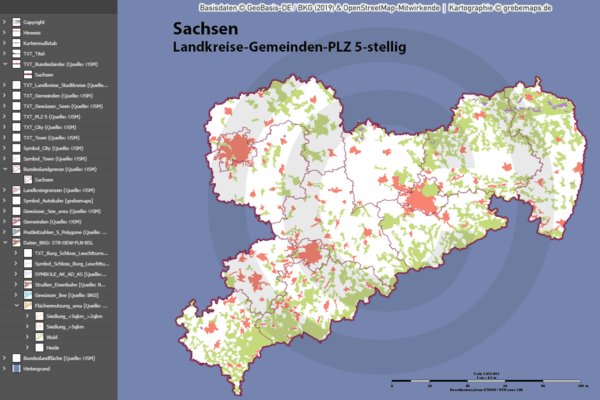 Sachsen Vektorkarte Landkreise Gemeinden Postleitzahlen PLZ-5, Karte PLZ Sachsen, Karte Gemeinden Sachsen, Karte Landkreise Sachsen, PLZ-Karte Sachsen, Postleizahlenkarte Sachsen, Karte Postleitzahlen 5-stellig Sachsen, vector map Sachsen, Vektorgrafik Sachsen, Karte Sachsen für Illustrator Ai, download, editierbar, Landkarte Sachsen, Basiskarte Sachsen