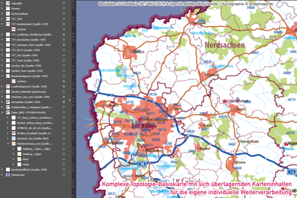 Sachsen Vektorkarte Landkreise Gemeinden Postleitzahlen PLZ-5, Karte PLZ Sachsen, Karte Gemeinden Sachsen, Karte Landkreise Sachsen, PLZ-Karte Sachsen, Postleizahlenkarte Sachsen, Karte Postleitzahlen 5-stellig Sachsen, vector map Sachsen, Vektorgrafik Sachsen, Karte Sachsen für Illustrator Ai, download, editierbar, Landkarte Sachsen, Basiskarte Sachsen