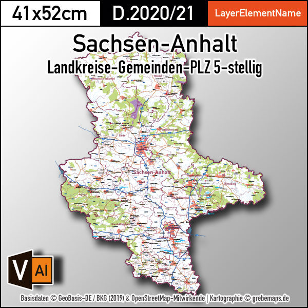 Sachsen-Anhalt Vektorkarte Landkreise Gemeinden Postleitzahlen PLZ-5, Karte Gemeinden Sachsen-Anhalt, Kart Landkreise Sachsen-Anhalt, Landkarte Sachsen-Anhalt, Karte Postleitzahlen Sachsen-Anhalt, PLZ-Karte Sachsen-Anhalt, Karte PLZ-5 Sachsen-Anhalt, Kart PLZ 5-stellig Sachsen-Anhalt, download, AI, editierbar, vector map Sachsen-Anhalt, Kartengrafik Sachsen-Anhalt, Vektorgrafik Sachsen-Anhalt