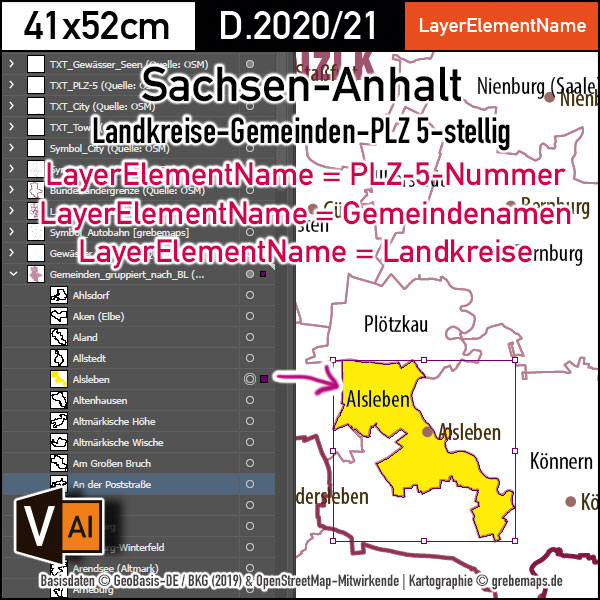 Sachsen-Anhalt Vektorkarte Landkreise Gemeinden Postleitzahlen PLZ-5, Karte Gemeinden Sachsen-Anhalt, Kart Landkreise Sachsen-Anhalt, Landkarte Sachsen-Anhalt, Karte Postleitzahlen Sachsen-Anhalt, PLZ-Karte Sachsen-Anhalt, Karte PLZ-5 Sachsen-Anhalt, Kart PLZ 5-stellig Sachsen-Anhalt, download, AI, editierbar, vector map Sachsen-Anhalt, Kartengrafik Sachsen-Anhalt, Vektorgrafik Sachsen-Anhalt