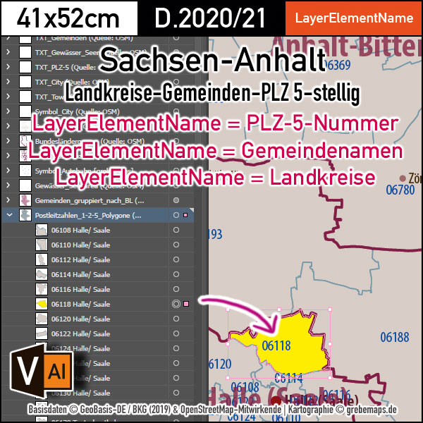Sachsen-Anhalt Vektorkarte Landkreise Gemeinden Postleitzahlen PLZ-5, Karte Gemeinden Sachsen-Anhalt, Kart Landkreise Sachsen-Anhalt, Landkarte Sachsen-Anhalt, Karte Postleitzahlen Sachsen-Anhalt, PLZ-Karte Sachsen-Anhalt, Karte PLZ-5 Sachsen-Anhalt, Kart PLZ 5-stellig Sachsen-Anhalt, download, AI, editierbar, vector map Sachsen-Anhalt, Kartengrafik Sachsen-Anhalt, Vektorgrafik Sachsen-Anhalt