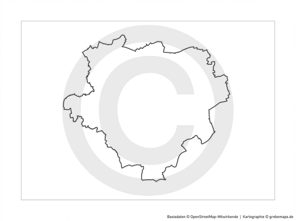 Dortmund Vertriebskarte Postleitzahlen PLZ-5 Stadtbezirke Stadtteilnamen Vektorkarte [Digital] – Bild 7