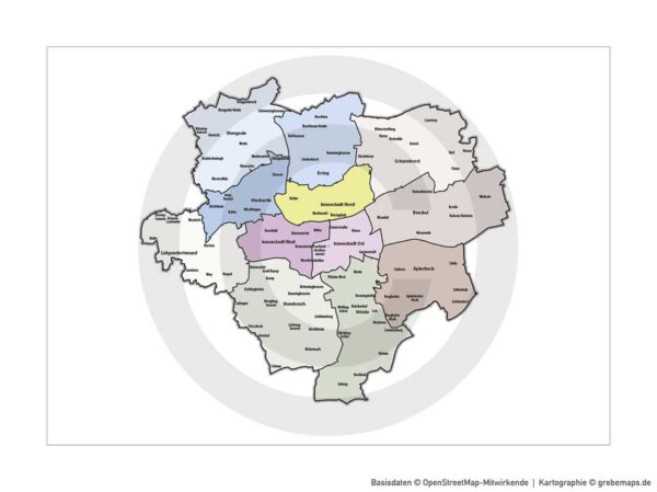 Dortmund Vertriebskarte Postleitzahlen PLZ-5 Stadtbezirke Stadtteilnamen Vektorkarte, Karte Dortmund PLZ, PLZ-Karte Dortmund, Stadtplan Dortmund PLZ, Stadtkarte Dortmund PLZ, PLZ 5-stellig Dortmund Vektorkarte, Vektorgrafik Dortmund, Kartengrafik Dortmund, Karte Dortmund AI, download, AI-Datei, Karte Dortmund für Illustrator