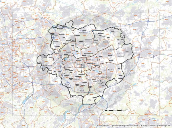 Dortmund Vertriebskarte Postleitzahlen PLZ-5 Stadtbezirke Stadtteilnamen Vektorkarte, Karte Dortmund PLZ, PLZ-Karte Dortmund, Stadtplan Dortmund PLZ, Stadtkarte Dortmund PLZ, PLZ 5-stellig Dortmund Vektorkarte, Vektorgrafik Dortmund, Kartengrafik Dortmund, Karte Dortmund AI, download, AI-Datei, Karte Dortmund für Illustrator