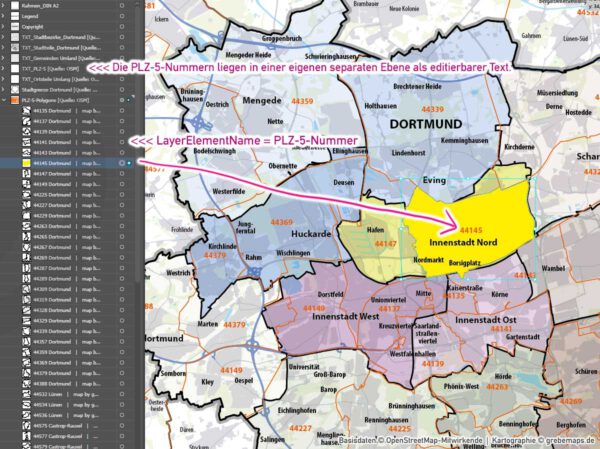 Dortmund Vertriebskarte Postleitzahlen PLZ-5 Stadtbezirke Stadtteilnamen Vektorkarte, Karte Dortmund PLZ, PLZ-Karte Dortmund, Stadtplan Dortmund PLZ, Stadtkarte Dortmund PLZ, PLZ 5-stellig Dortmund Vektorkarte, Vektorgrafik Dortmund, Kartengrafik Dortmund, Karte Dortmund AI, download, AI-Datei, Karte Dortmund für Illustrator