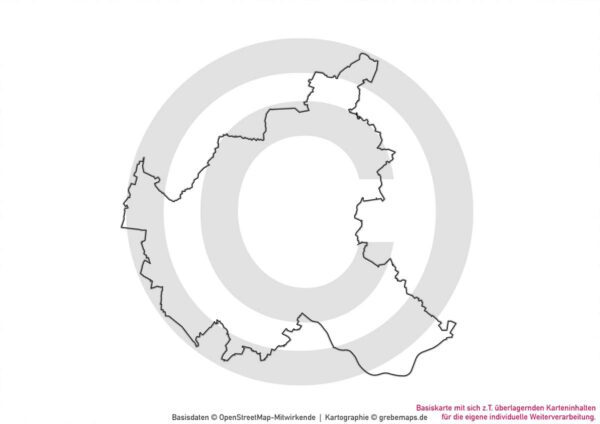 Hamburg und Umgebung Vertriebskarte Postleitzahlen PLZ-5 Stadtbezirke Stadtteile Vektorkarte [Digital] – Bild 9