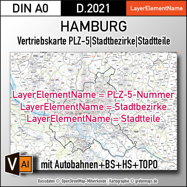 Hamburg und Umgebung Vertriebskarte Postleitzahlen PLZ-5 Stadtbezirke Stadtteile Vektorkarte, Postleitzahlenkarte Hamburg, Karte PLZ-5 Hamburg, Landkarte Hamburg, Stadtplan Hamburg, Stadtkarte Hamburg, Karte Hamburg für Illustrator, Kartengrafik Hamburg, Vektorgrafik Hamburg, vector map hamburg, Karte Hamburg AI-datei, editierbar, download, ebenen-separiert