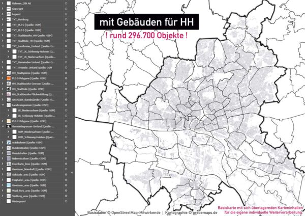 Hamburg und Umgebung Vertriebskarte Postleitzahlen PLZ-5 Stadtbezirke Stadtteile HH-Gebäude Vektorkarte, PLZ-Karte Hamburg, Postleitzahlenkarte Hamburg, Karte Hamburg Stadtteile, vector map hamburg, Vektorkarte hamburg, Vektorgrafik Hamburg, Kartengrafik Hamburg, Karte Hamburg Stadtteile für Illustrator, Karte Hamburg AI-Datei, editierbar, download, ebenen-separiert, Stadtplan Hamburg Stadtteile, Landkarte Hamburg Stadtteile, Stadtkarte Hamburg Stadtteile