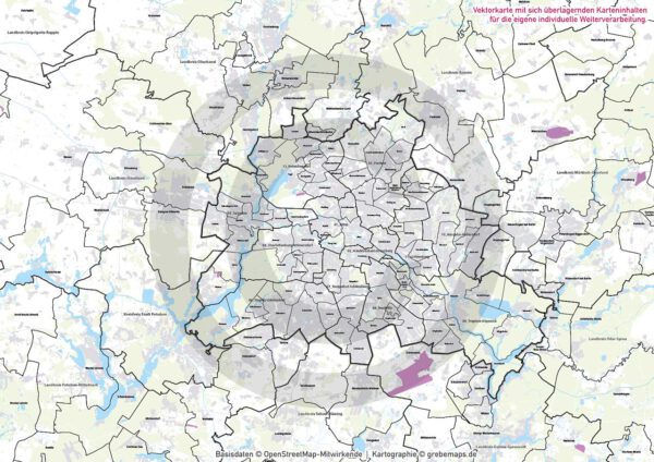 Berlin und Umgebung Vertriebskarte Postleitzahlen PLZ-5 Stadtbezirke Stadtteile Vektorkarte, vector map berlin, plz-karte berlin, karte plz berlin, karte berlin stadtteile, karte berlin vektor, karte berlin für illustrator, stadtplan berlin stadtteile, stadtplan berlin plz, karte berlin ai, vector map berlin, vektorgrafik, vektorkarte, kartengrafik, illustrator ai, editierbar, download