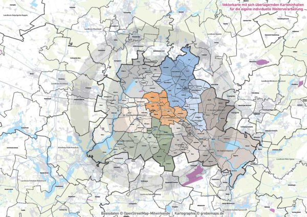 Berlin und Umgebung Vertriebskarte Postleitzahlen PLZ-5 Stadtbezirke Stadtteile Vektorkarte, vector map berlin, plz-karte berlin, karte plz berlin, karte berlin stadtteile, karte berlin vektor, karte berlin für illustrator, stadtplan berlin stadtteile, stadtplan berlin plz, karte berlin ai, vector map berlin, vektorgrafik, vektorkarte, kartengrafik, illustrator ai, editierbar, download