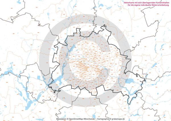 Berlin und Umgebung Vertriebskarte Postleitzahlen PLZ-5 Stadtbezirke Stadtteile Vektorkarte, vector map berlin, plz-karte berlin, karte plz berlin, karte berlin stadtteile, karte berlin vektor, karte berlin für illustrator, stadtplan berlin stadtteile, stadtplan berlin plz, karte berlin ai, vector map berlin, vektorgrafik, vektorkarte, kartengrafik, illustrator ai, editierbar, download