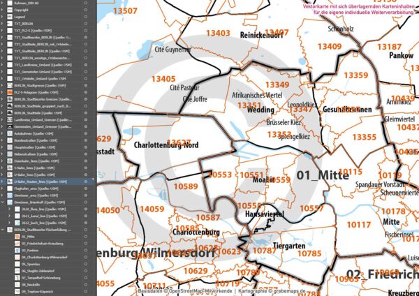 Berlin und Umgebung Vertriebskarte Postleitzahlen PLZ-5 Stadtbezirke Stadtteile Vektorkarte, vector map berlin, plz-karte berlin, karte plz berlin, karte berlin stadtteile, karte berlin vektor, karte berlin für illustrator, stadtplan berlin stadtteile, stadtplan berlin plz, karte berlin ai, vector map berlin, vektorgrafik, vektorkarte, kartengrafik, illustrator ai, editierbar, download