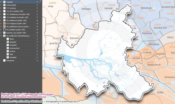 Hamburg Basiskarte Postleitzahlen PLZ-5 Stadtbezirke Stadtteile Vektorkarte, Karte Hamburg PLZ 5-stellig, Postleitzahlenkarte Hamburg, vector map hamburg stadtteile, Vektorkarte Hamburg PLZ, Karte Hamburg für Illustrator, Stadtplan Hamburg Stadtteile, Landkarte Hamburg Stadtteile, Kartengrafik Hamburg, Vektorgrafik Hamburg, AI-Datei, download, ebenen-separiert, editierbar, Karte Hamburg PLZ für Illustrator AI