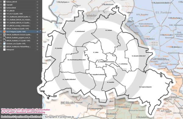 Berlin Basiskarte Postleitzahlen PLZ-5 Stadtbezirke Stadtteile Vektorkarte, Karte Berlin Stadtteile, Karte Berlin Postleitzahlen, PLZ-Karte Berlin, Vektorkarte Berlin, Vektorgrafik Berlin, Kartengrafik Berlin, Karte Berlin für Illustrator, vector map berlin plz, AI-Datei, download, editierbar, Stadtplan Berlin Stadtteile