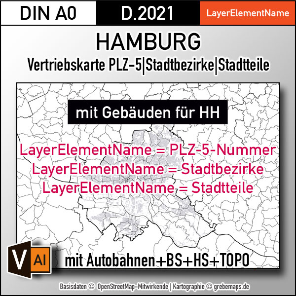 Hamburg und Umgebung Vertriebskarte Postleitzahlen PLZ-5 Stadtbezirke Stadtteile HH-Gebäude Vektorkarte, PLZ-Karte Hamburg, Postleitzahlenkarte Hamburg, Karte Hamburg Stadtteile, vector map hamburg, Vektorkarte hamburg, Vektorgrafik Hamburg, Kartengrafik Hamburg, Karte Hamburg Stadtteile für Illustrator, Karte Hamburg AI-Datei, editierbar, download, ebenen-separiert, Stadtplan Hamburg Stadtteile, Landkarte Hamburg Stadtteile, Stadtkarte Hamburg Stadtteile