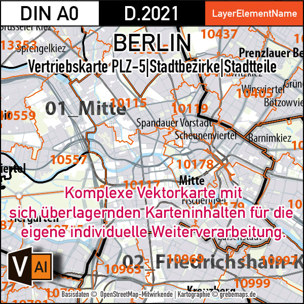 Berlin und Umgebung Vertriebskarte Postleitzahlen PLZ-5 Stadtbezirke Stadtteile Vektorkarte, vector map berlin, plz-karte berlin, karte plz berlin, karte berlin stadtteile, karte berlin vektor, karte berlin für illustrator, stadtplan berlin stadtteile, stadtplan berlin plz, karte berlin ai, vector map berlin, vektorgrafik, vektorkarte, kartengrafik, illustrator ai, editierbar, download