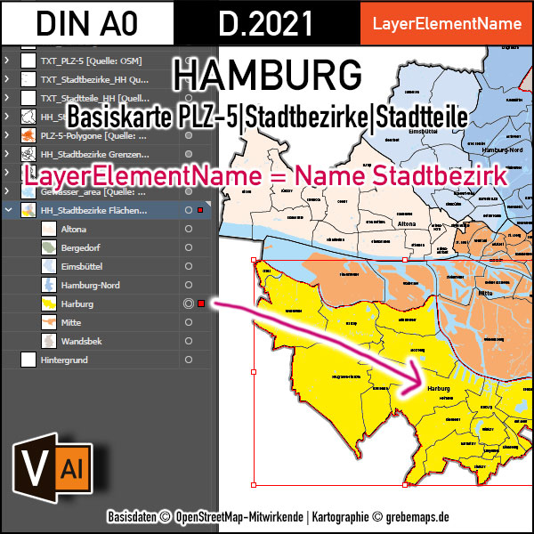 Hamburg Basiskarte Postleitzahlen PLZ-5 Stadtbezirke Stadtteile Vektorkarte, Karte Hamburg PLZ 5-stellig, Postleitzahlenkarte Hamburg, vector map hamburg stadtteile, Vektorkarte Hamburg PLZ, Karte Hamburg für Illustrator, Stadtplan Hamburg Stadtteile, Landkarte Hamburg Stadtteile, Kartengrafik Hamburg, Vektorgrafik Hamburg, AI-Datei, download, ebenen-separiert, editierbar, Karte Hamburg PLZ für Illustrator AI