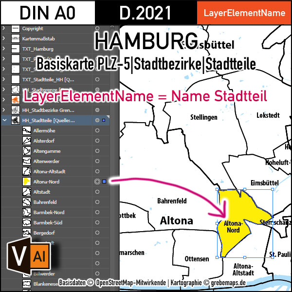 Hamburg Basiskarte Postleitzahlen PLZ-5 Stadtbezirke Stadtteile Vektorkarte, Karte Hamburg PLZ 5-stellig, Postleitzahlenkarte Hamburg, vector map hamburg stadtteile, Vektorkarte Hamburg PLZ, Karte Hamburg für Illustrator, Stadtplan Hamburg Stadtteile, Landkarte Hamburg Stadtteile, Kartengrafik Hamburg, Vektorgrafik Hamburg, AI-Datei, download, ebenen-separiert, editierbar, Karte Hamburg PLZ für Illustrator AI