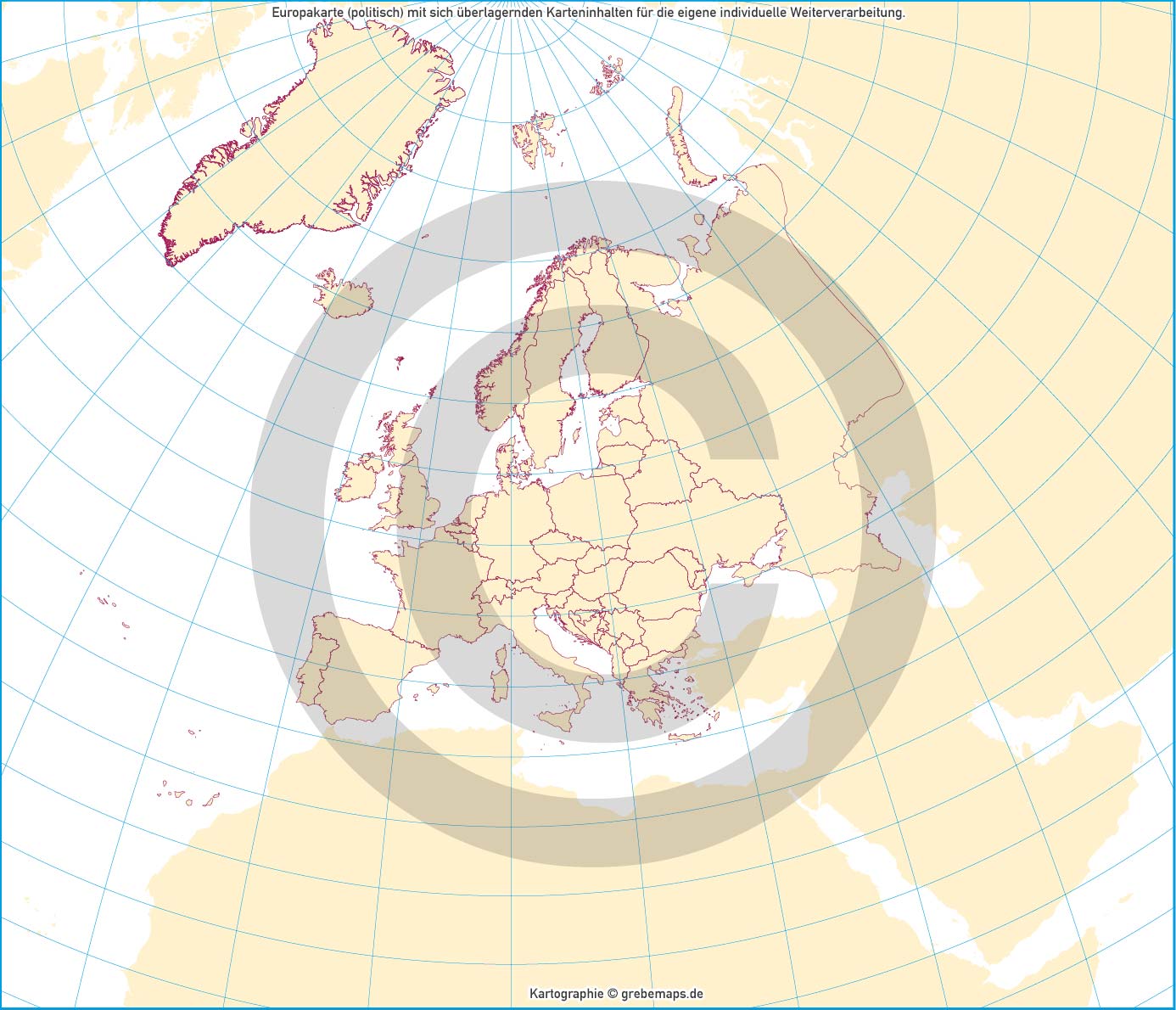 Europa Landkarte politisch flächentreu Vektorkarte [Digital] – Bild 7