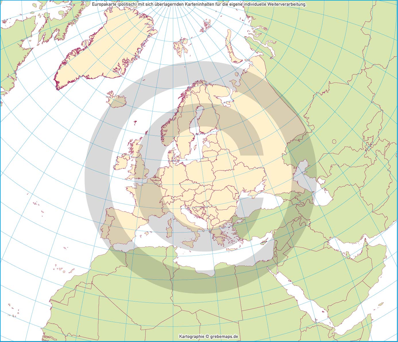 Europa Landkarte politisch flächentreu Vektorkarte [Digital] – Bild 8
