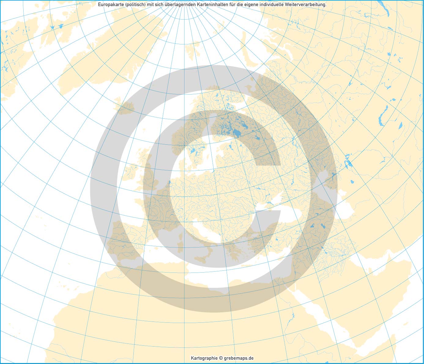 Europa Landkarte politisch flächentreu Vektorkarte [Digital] – Bild 9