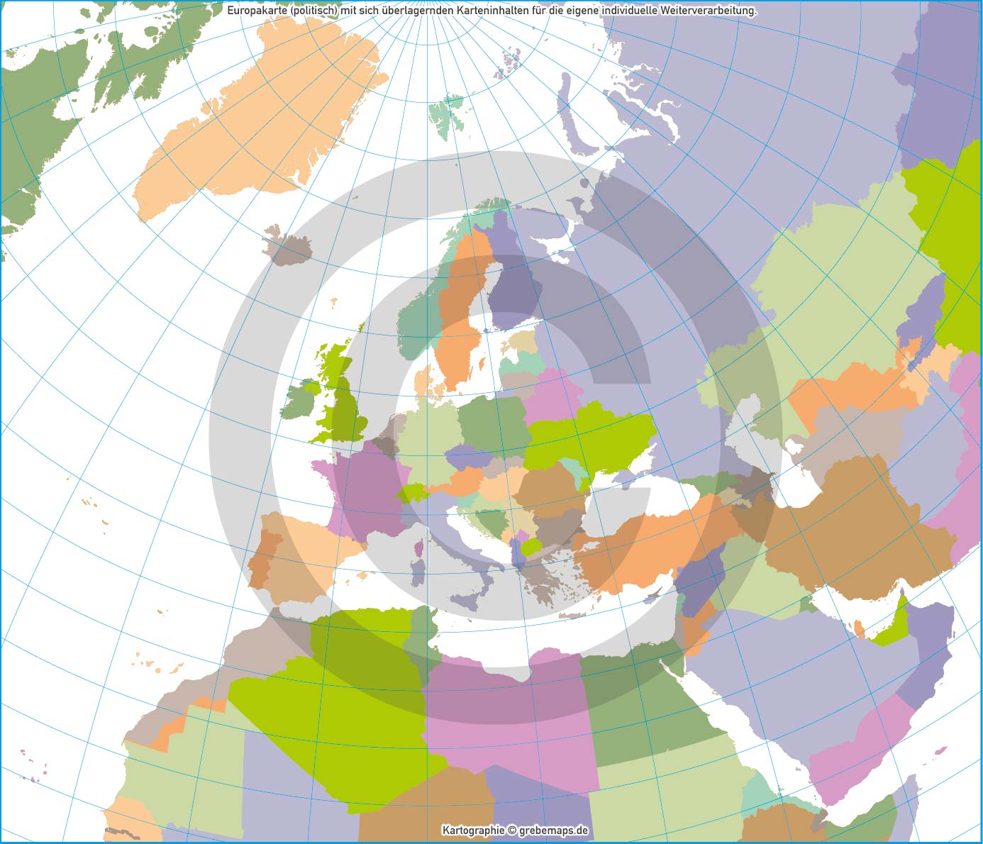 Europa Landkarte politisch flächentreu Vektorkarte [Digital] – Bild 10
