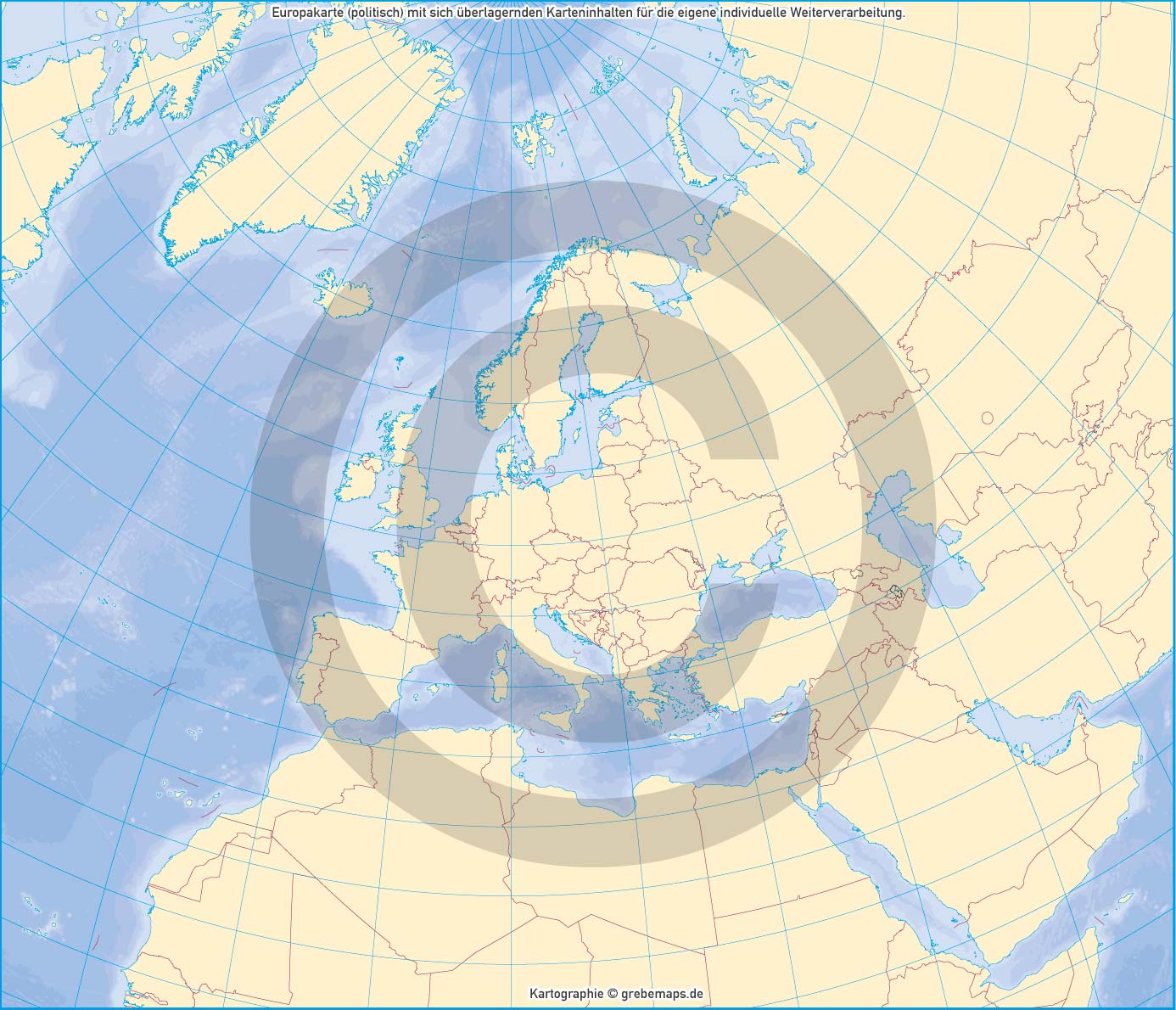 Europa Landkarte politisch flächentreu Vektorkarte [Digital] – Bild 12