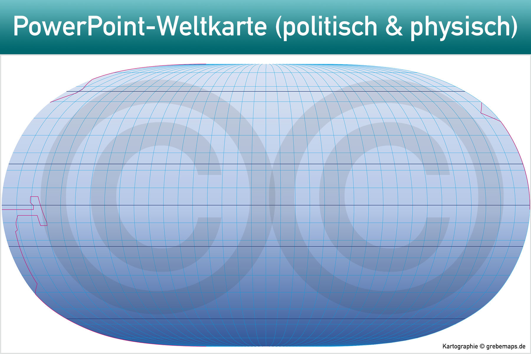 PowerPoint-Karte Weltkarte politisch und physisch mit Ländern zum Einfärben und Bearbeiten als Download [Digital] – Bild 18