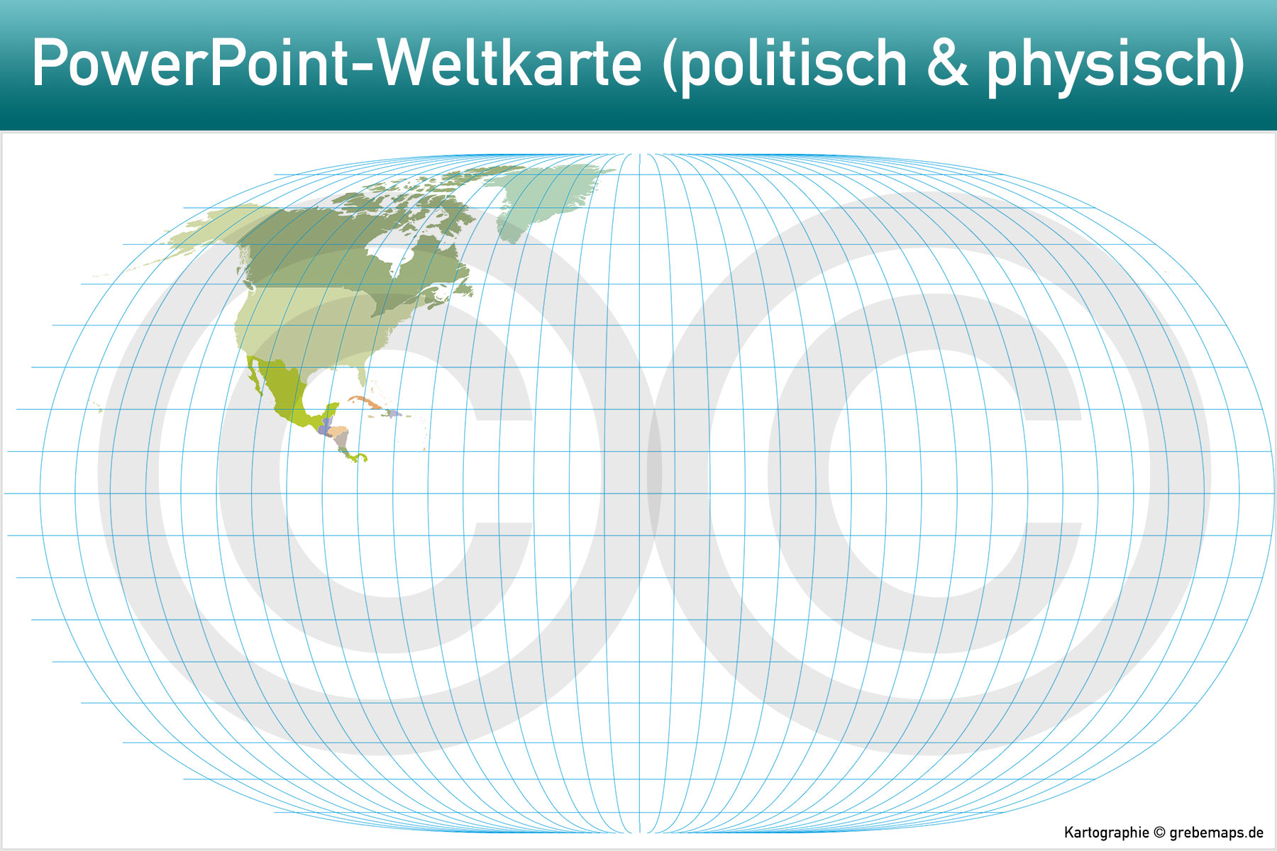 PowerPoint-Karte Weltkarte politisch und physisch mit Ländern zum Einfärben und Bearbeiten als Download [Digital] – Bild 25