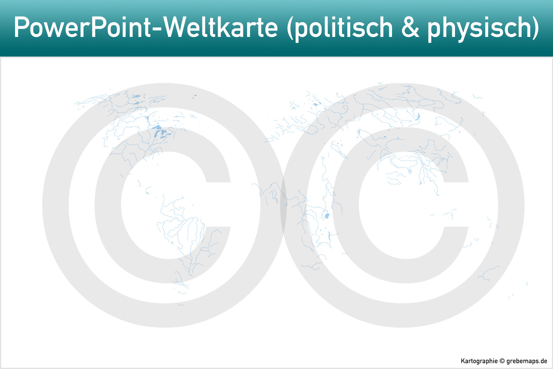 PowerPoint-Karte Weltkarte politisch und physisch mit Ländern zum Einfärben und Bearbeiten als Download [Digital] – Bild 31