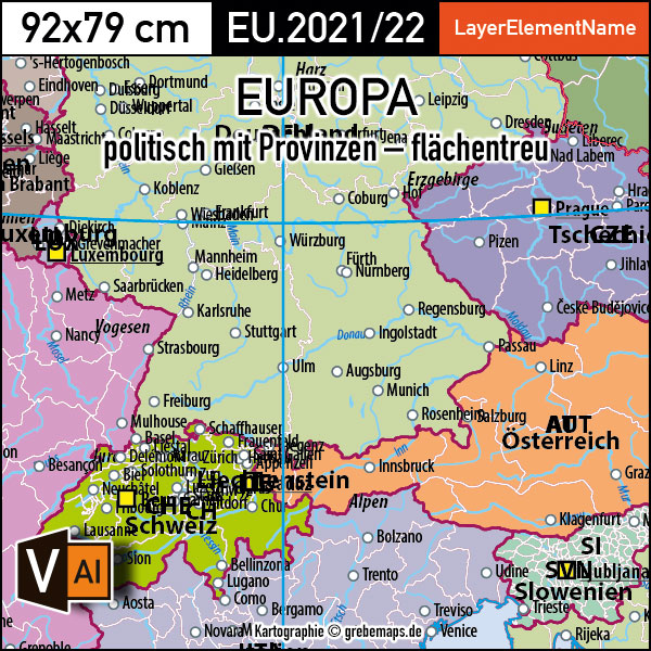 Österreich Karte mit Regionen & Landkarten mit Provinzen