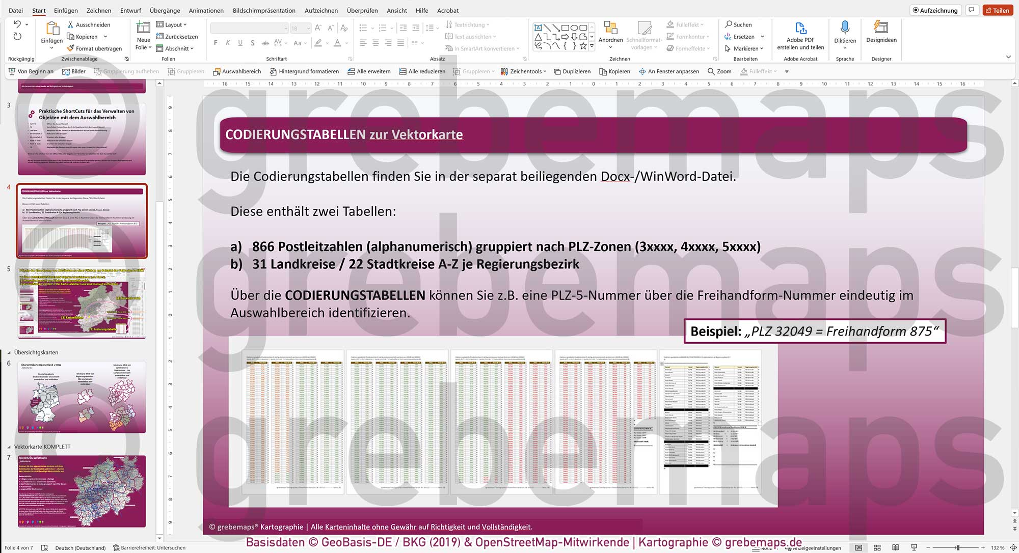PowerPoint-Karte Nordrhein-Westfalen NRW Postleitzahlen PLZ 5-stellig Landkreise Regierungsbezirke Autobahnen einfärbbar bearbeitbar download - mit Deutschlandkarte [Digital] – Bild 5