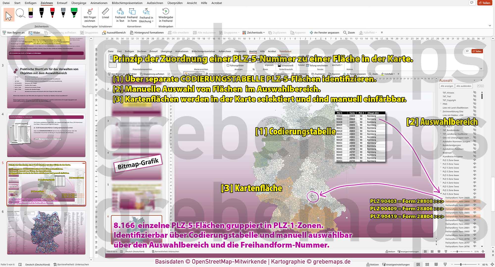 PowerPoint-Karte Deutschland Postleitzahlen 5-stellig PLZ-1-2-5 Landkreise Bundesländer Autobahnen Städte>50K | komplexe Vektorkarte [Digital] – Bild 14