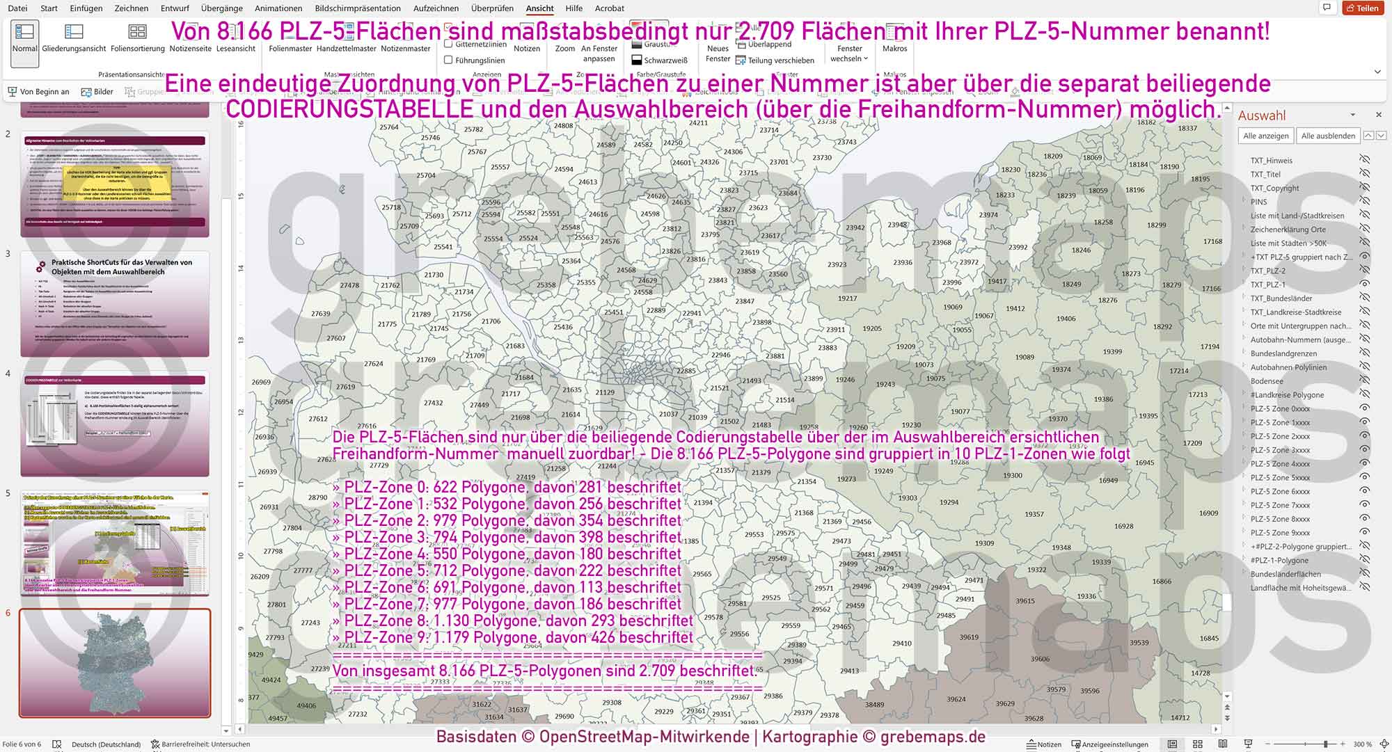 PowerPoint-Karte Deutschland Postleitzahlen 5-stellig PLZ-1-2-5 Landkreise Bundesländer Autobahnen Städte>50K | komplexe Vektorkarte [Digital] – Bild 7
