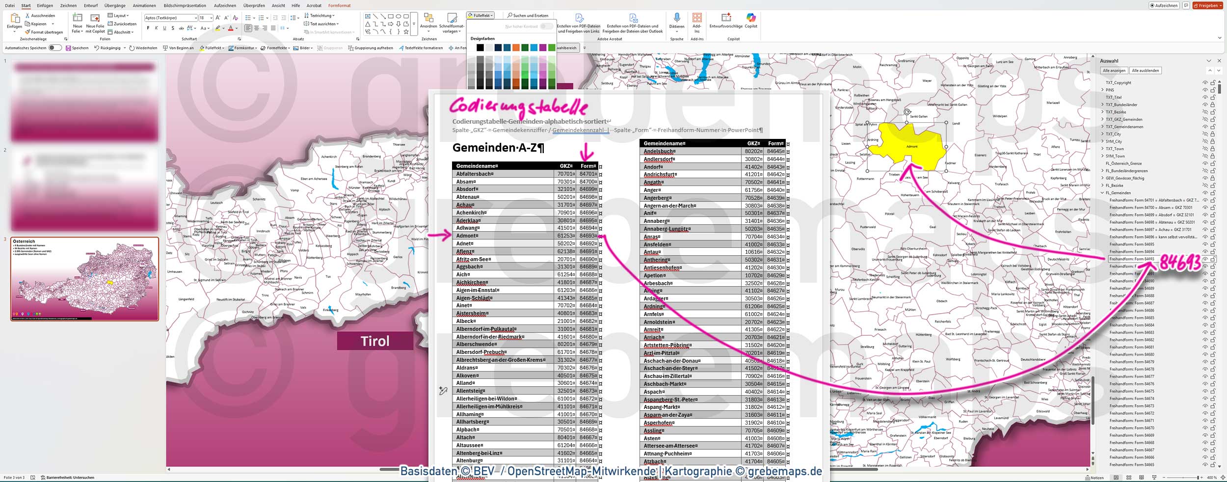 PowerPoint-Karte Österreich Austria Gemeinden Bezirke Bundesländer Vektorkarte [Digital] – Bild 16
